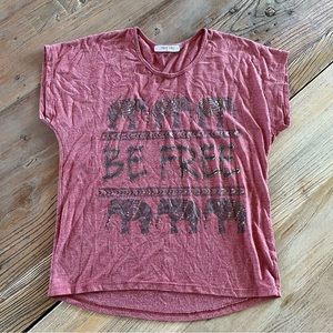 Be Free Pink Top Sz 14